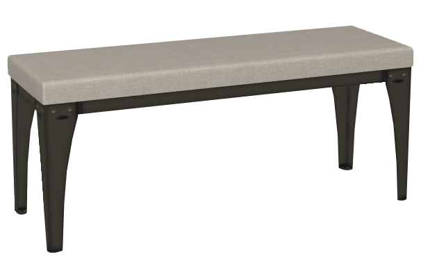 Upright Metal Base Bench