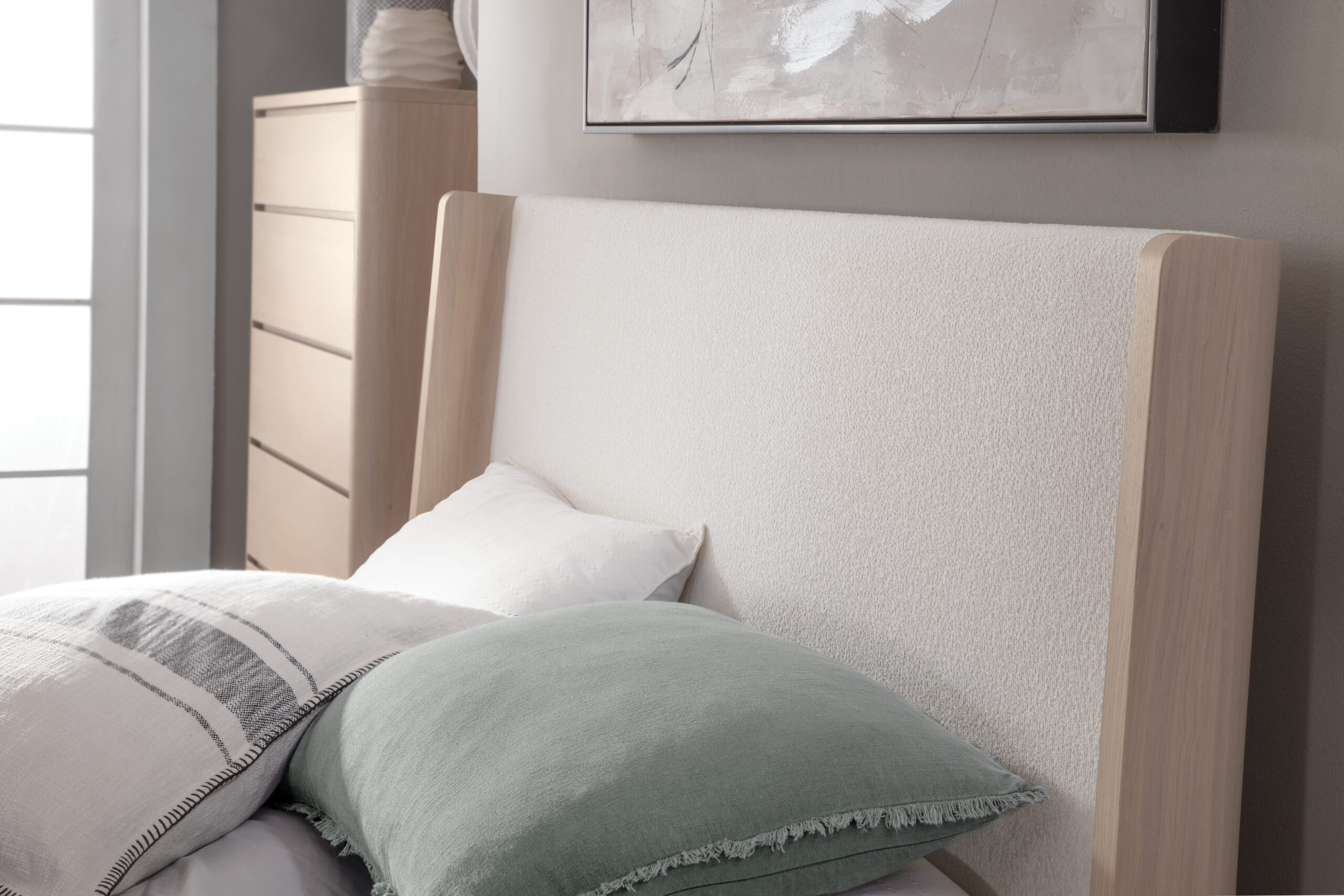 Curva Upholstered Panel Headboard