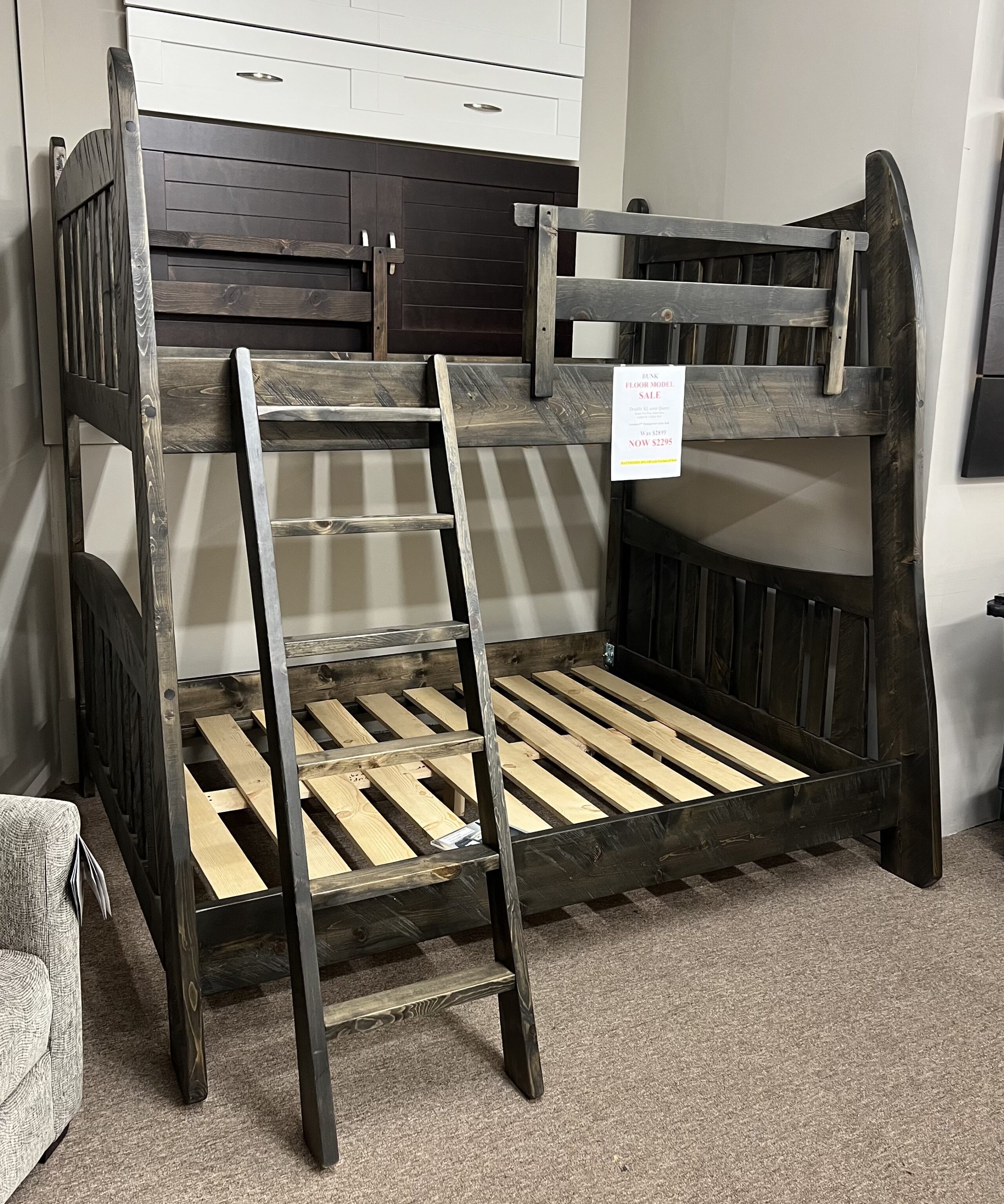 Double over Queen bunk bed