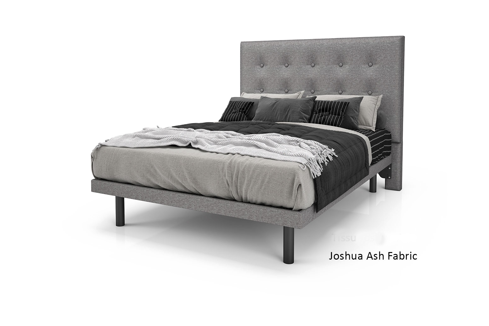Reflexx Platform Bed Base with Adam Headboard