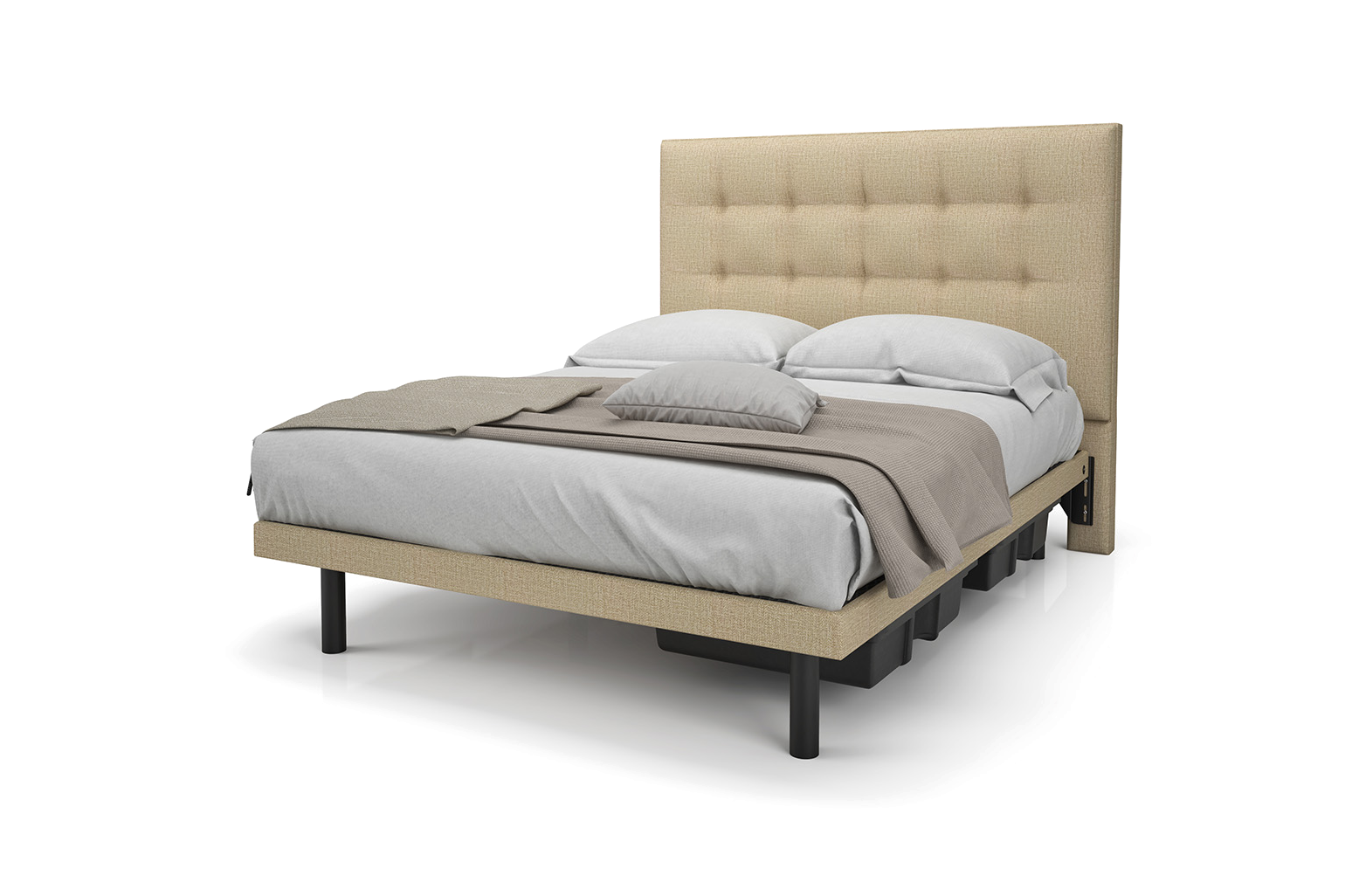 Reflexx Platform Bed Base with Chelsea Headboard