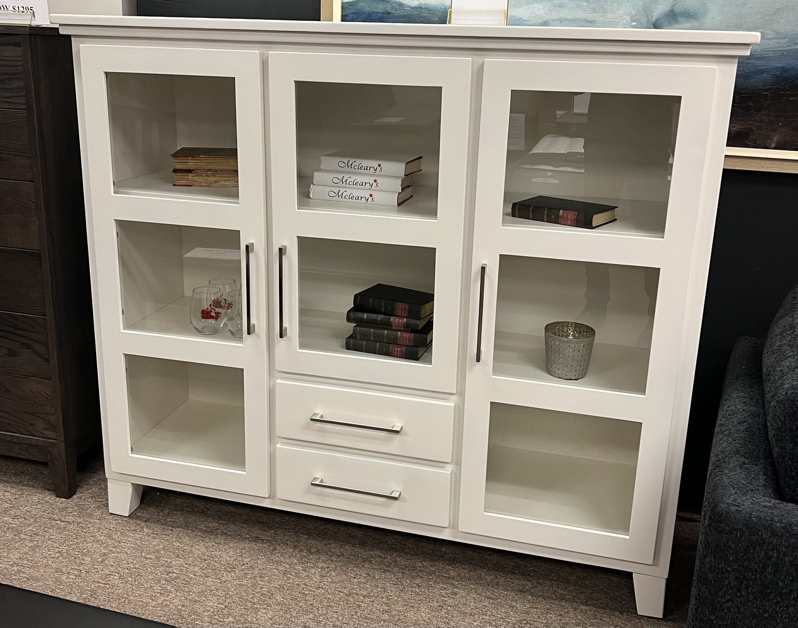 Pacific display cabinet- cloud white