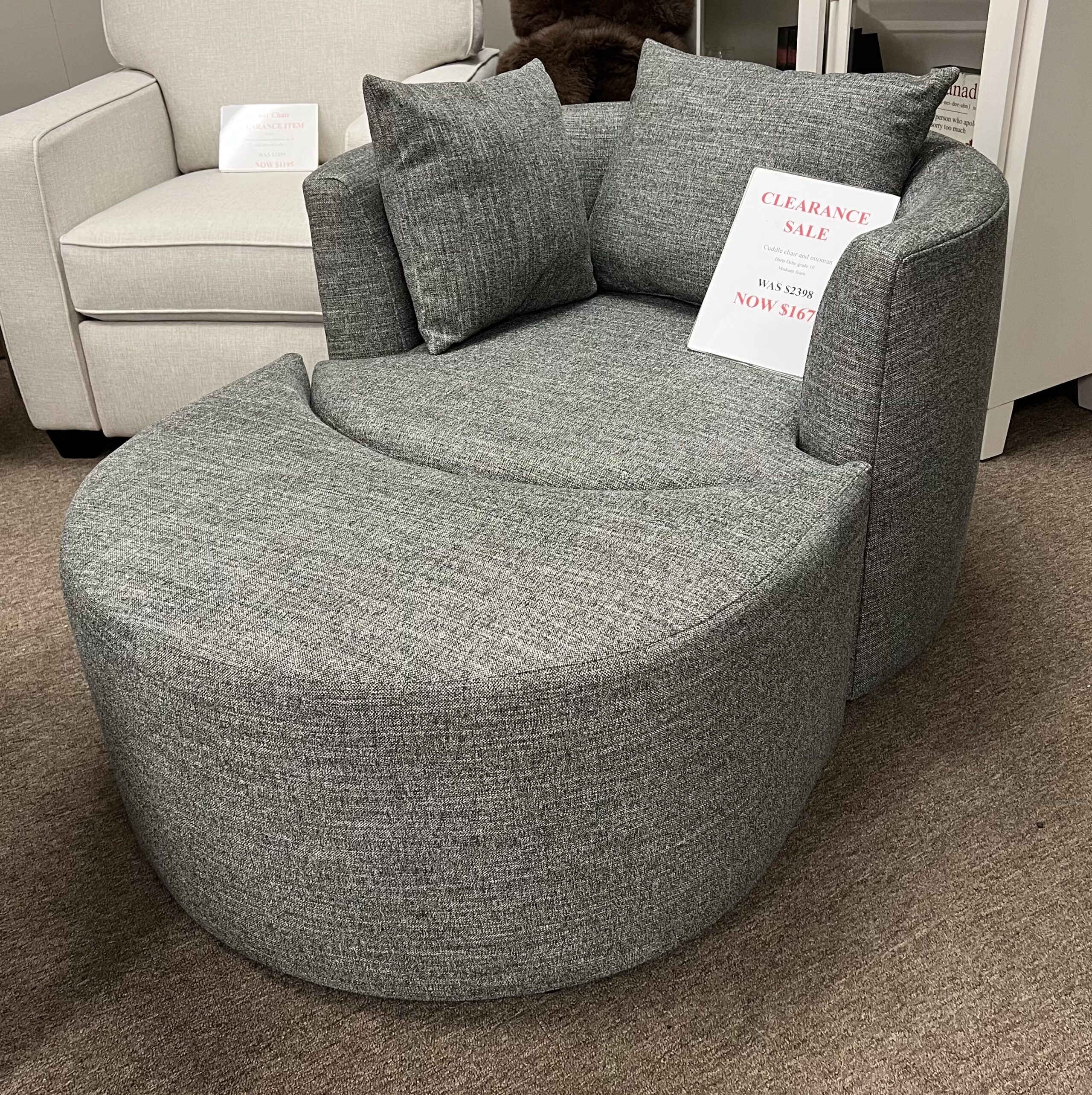 Cuddle chair and ottoman