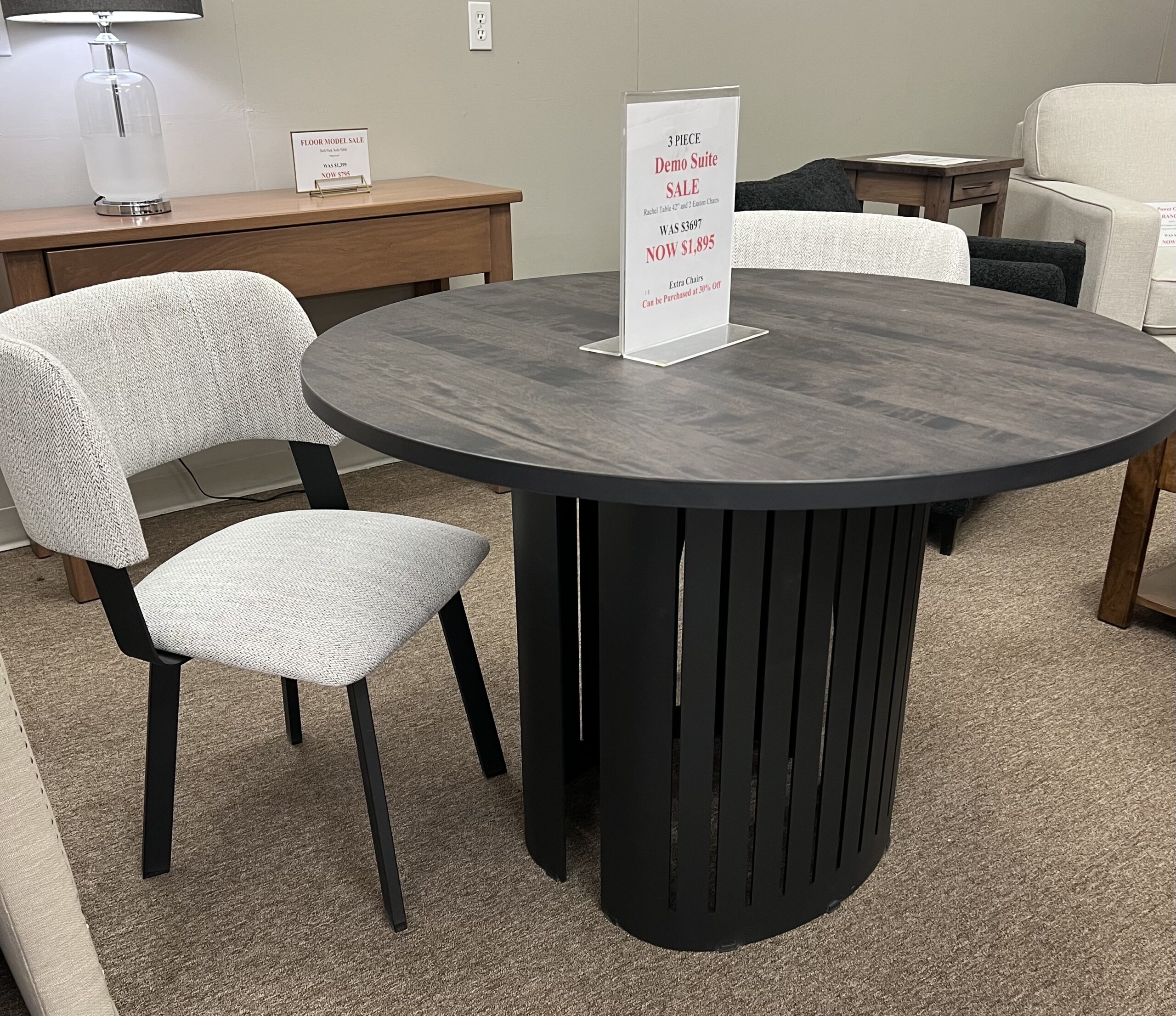 Rachel Cook Table Rachel table with Easton chairs - Mcleary’s Canadian Made Quality ...