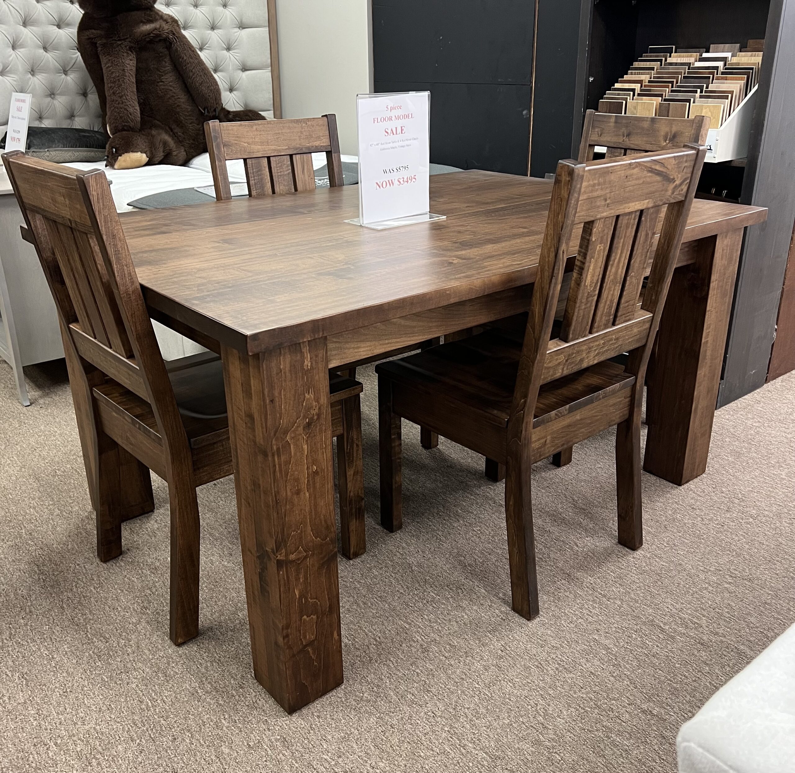 Red river table and 4 chairs