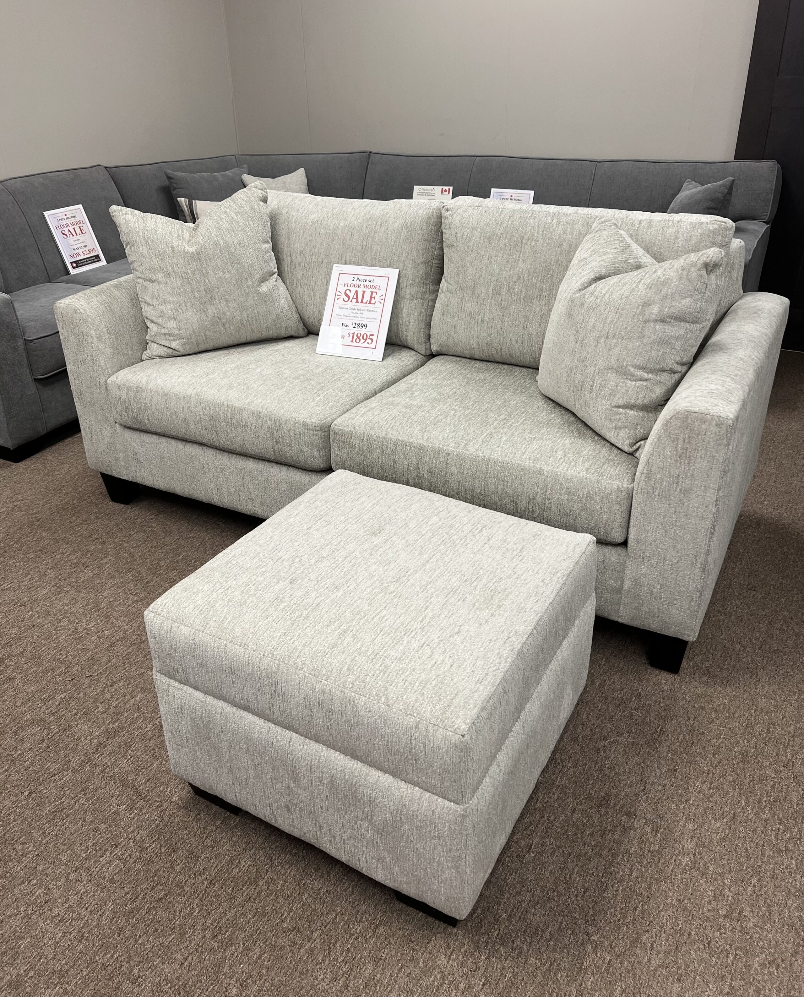 Bronson condo sofa & ottoman