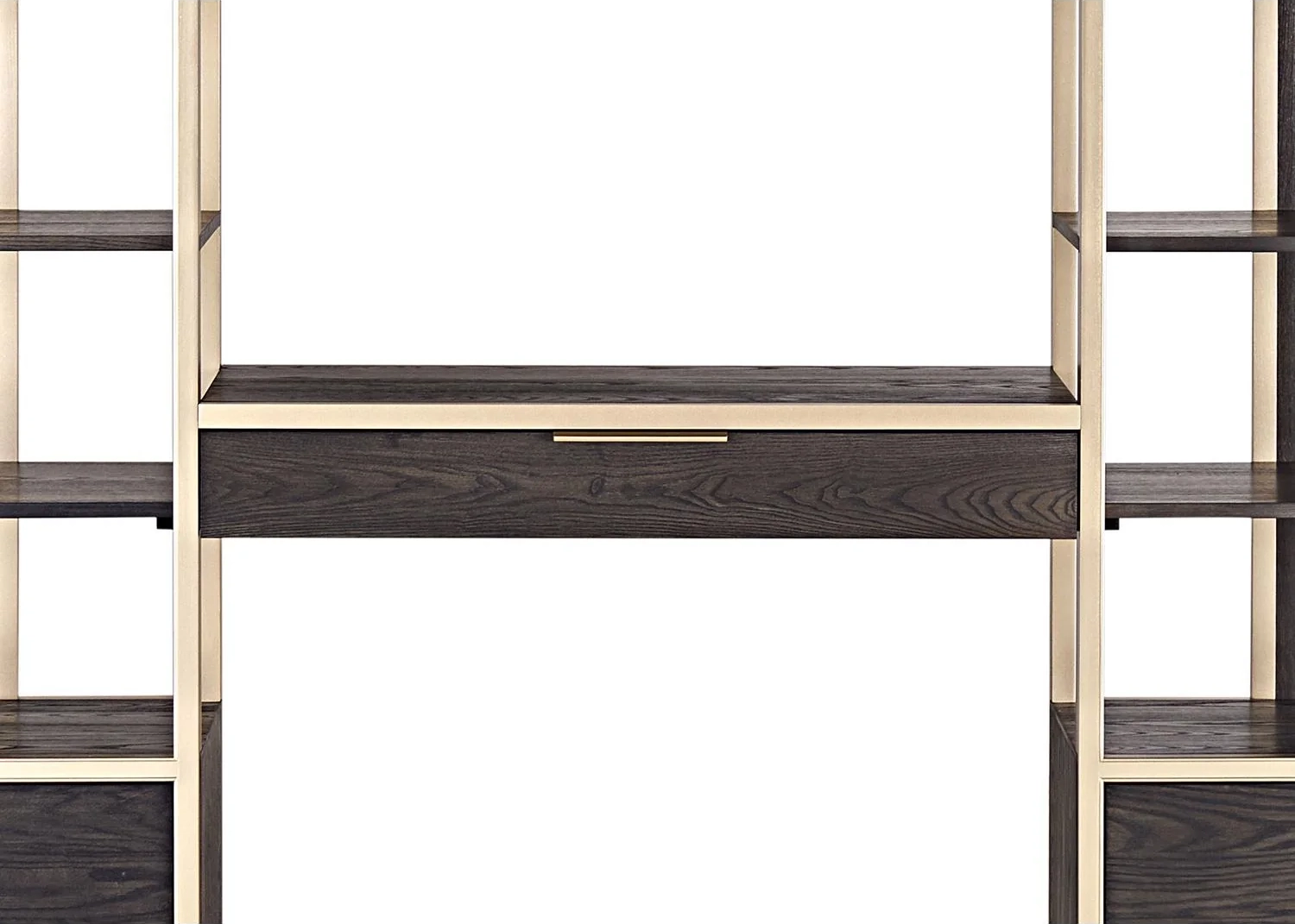 Zenith Dual Bookcases w/ File Cabinets + Bridge Deck